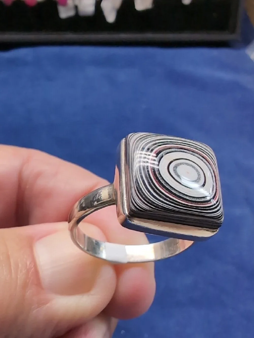 Fordite In SOLID STERLING SILVER 925 Size 9.5